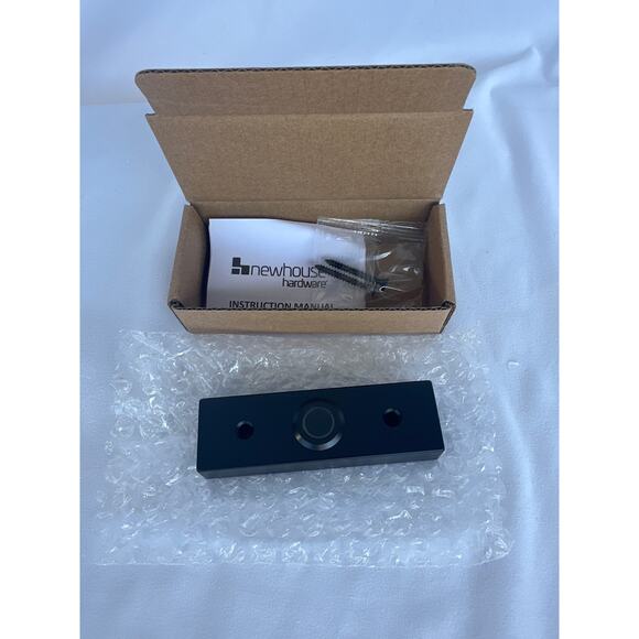 Rectangular Lighted Wired Metal Doorbell Button, LED Buzzer Button- Black - Picture 3 of 3